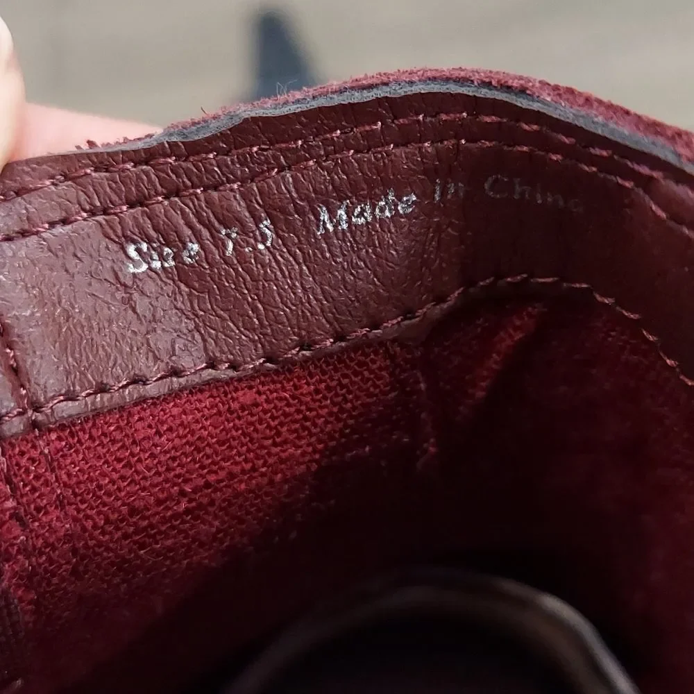Dolce Vita Caster H2O Maroon Waterproof Suede Boots NWT